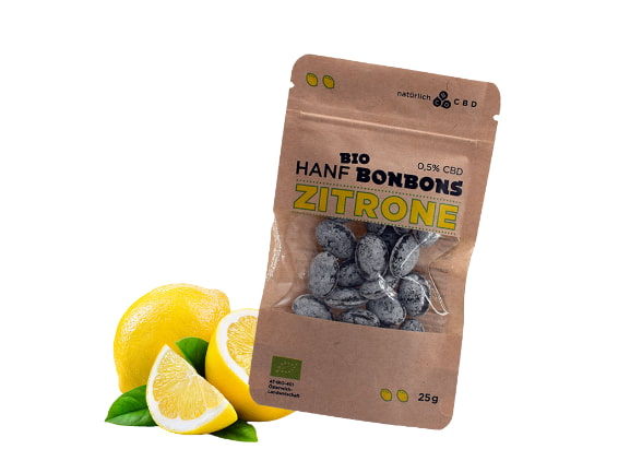 CBD Hanfbonbons Bio Zitrone